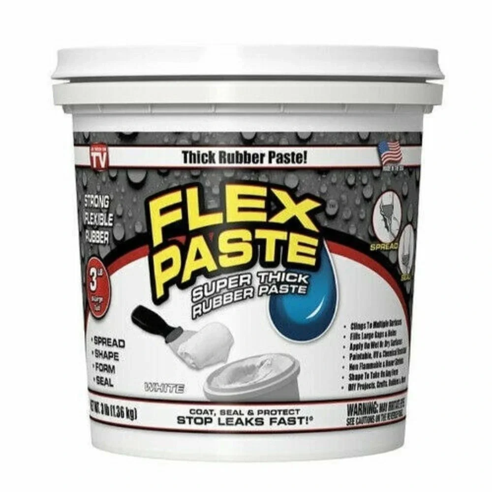 Flex Seal Flex Paste Multipurpose Sealant 1 lb Jar - White‎ (PFSWHTR16)